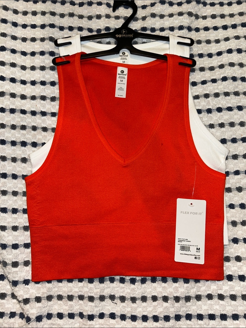Red V-Neck Cropped Tank Top